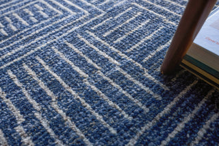 Exquisite Rugs Aldridge 4826 Blue/Ivory Area Rug by The Met Lifestyle Image Feature