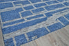 Exquisite Rugs Aldridge 4827 Blue/Gray Area Rug Corner Image