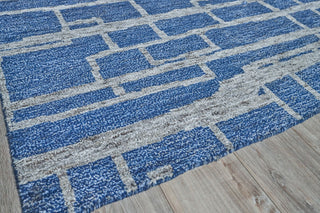 Exquisite Rugs Aldridge 4827 Blue/Gray Area Rug Corner Image