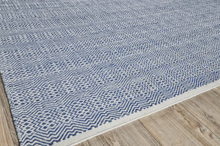 Exquisite Rugs Echo 4898 Ivory/Blue Area Rug Corner Image