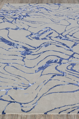 Exquisite Rugs Aries 4910 Blue Area Rug by The Met Closeup Image