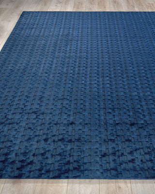 Exquisite Rugs The Blues 4976 Navy Area Rug Closeup Image