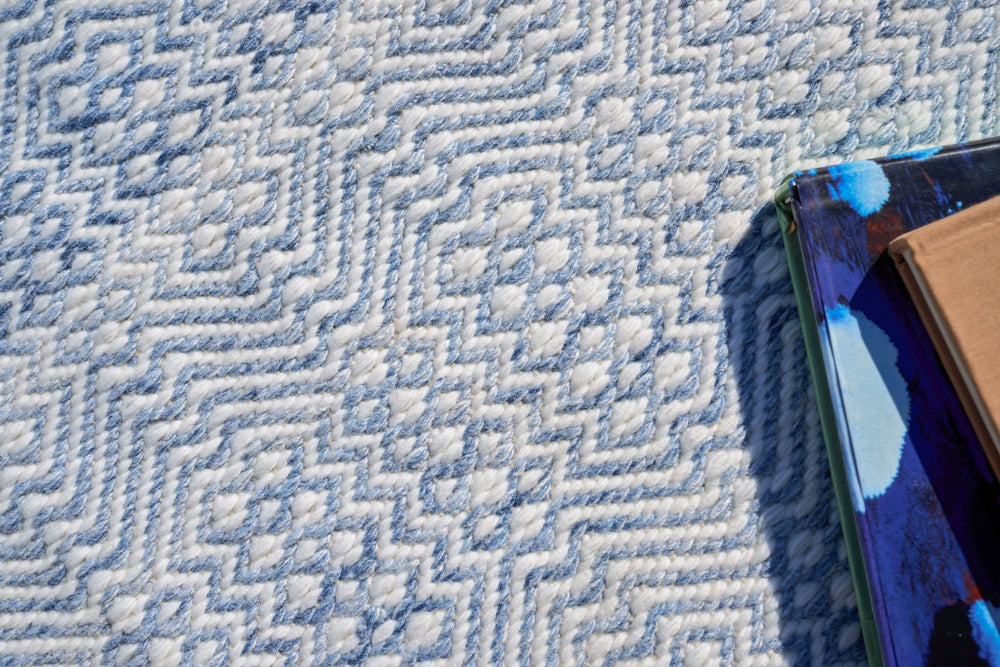 Exquisite Rugs Echo 4979 Light Blue Area Rug Lifestyle Image Feature