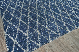 Exquisite Rugs Giorgio 4995 Navy/Ivory Area Rug Closeup Image