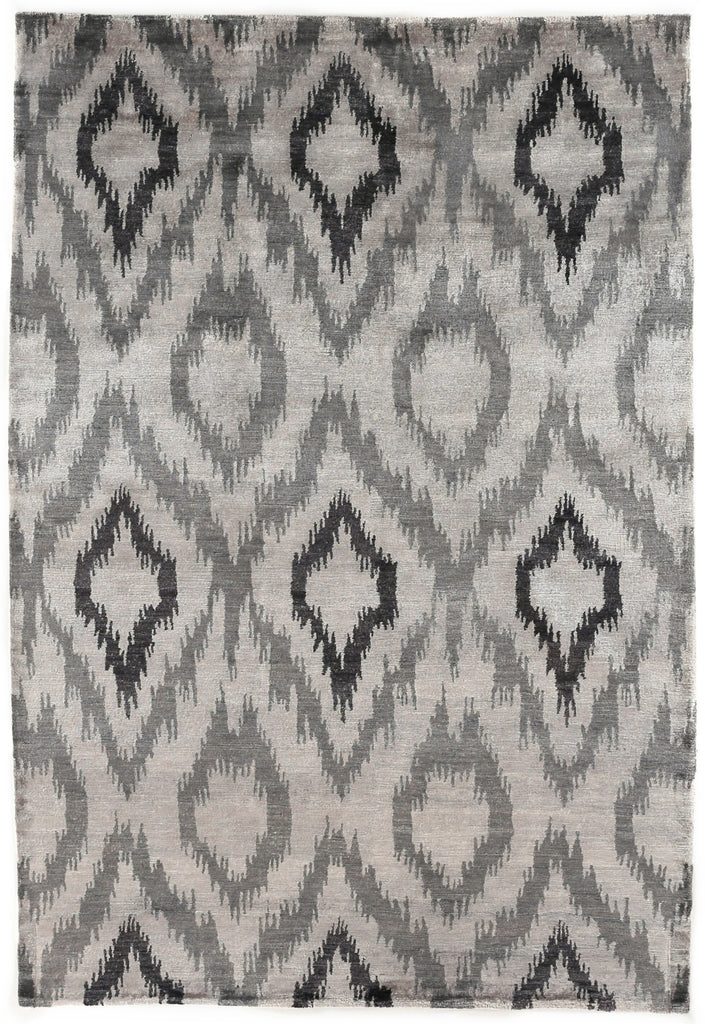 Exquisite Rugs Bamboo Silk 5001 Silver/Charcoal Area Rug main image