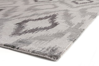 Exquisite Rugs Bamboo Silk 5001 Silver/Charcoal Area Rug Corner Image