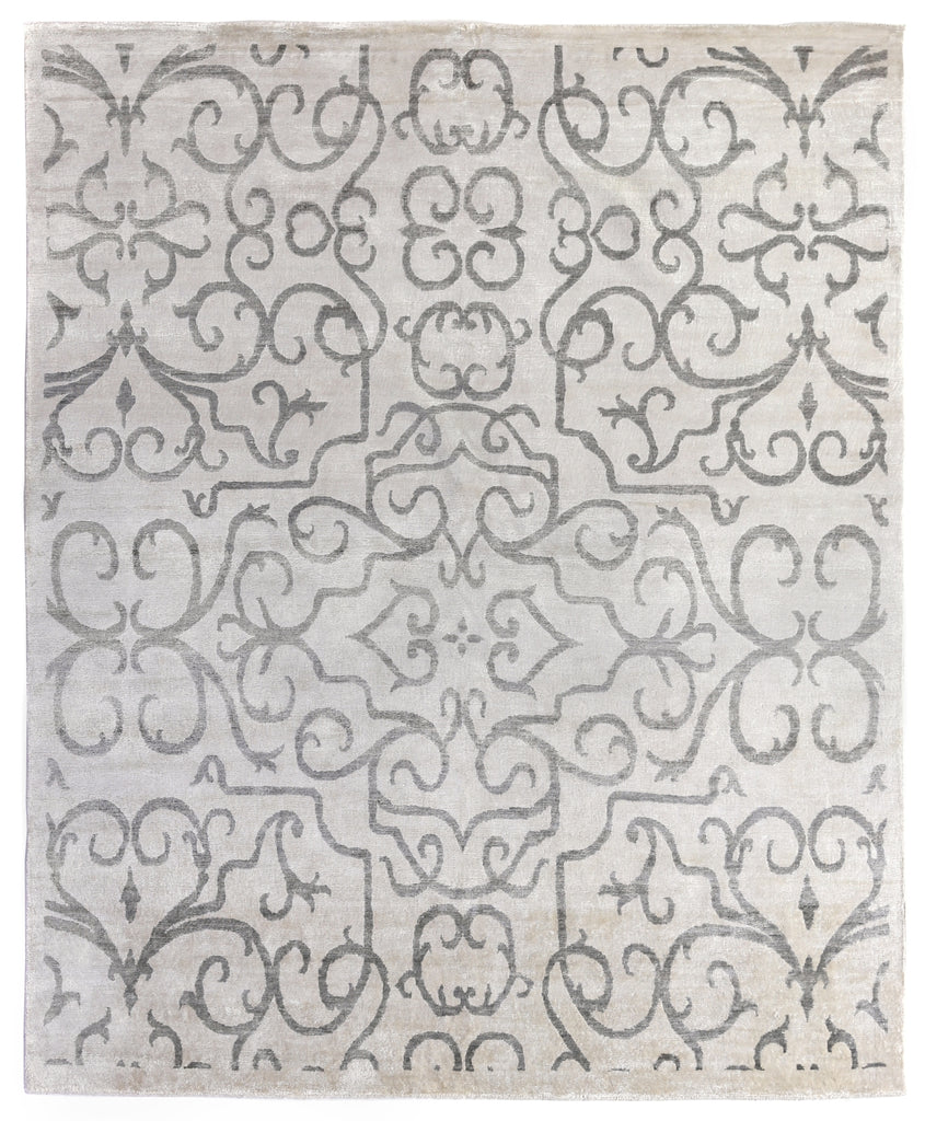 Exquisite Rugs Bamboo Silk 5005 Ivory/Silver Area Rug main image