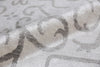 Exquisite Rugs Bamboo Silk 5005 Ivory/Silver Area Rug Closeup Image