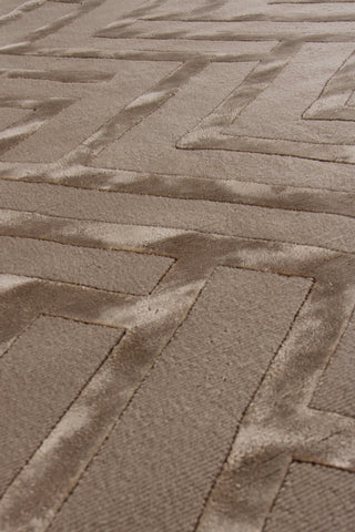 Exquisite Rugs Metro Velvet 5009 Beige Area Rug by The Met Closeup Image