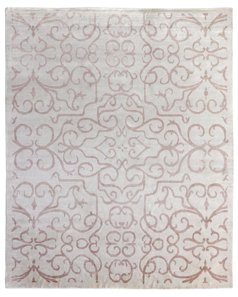 Exquisite Rugs Bamboo Silk 5025 Light Pink/Ivory Area Rug main image