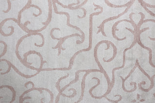 Exquisite Rugs Bamboo Silk 5025 Light Pink/Ivory Area Rug Corner Image