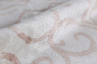 Exquisite Rugs Bamboo Silk 5025 Light Pink/Ivory Area Rug Closeup Image