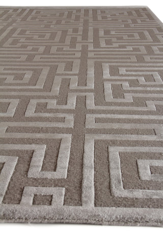 Exquisite Rugs Metro Velvet 5041 Taupe Area Rug by The Met Closeup Image