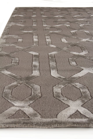 Exquisite Rugs Metro Velvet 5057 Taupe Area Rug by The Met Closeup Image