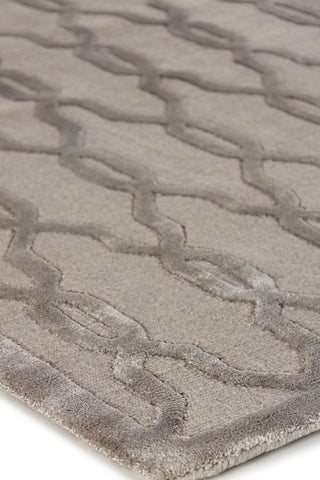 Exquisite Rugs Harmony Tibetan 5059 Light Silver/Taupe Area Rug by The Met Corner Image