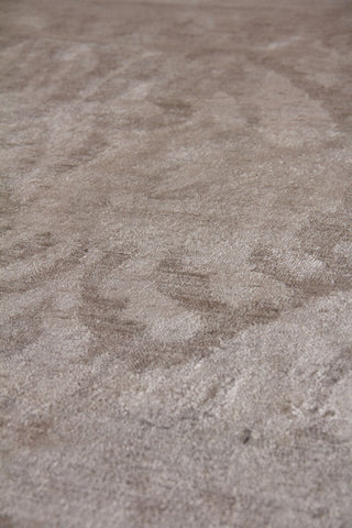 Exquisite Rugs Antique'd Silk 5066 Ivory/Silver Area Rug Detail Image