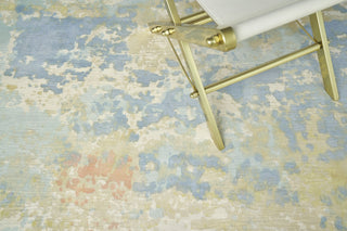 Exquisite Rugs Carrera 5073 Blue/Gold Area Rug Detail Image