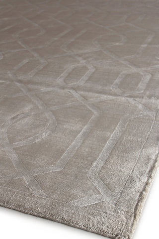 Exquisite Rugs Smooch Geo 5080 Silver Area Rug Corner Image