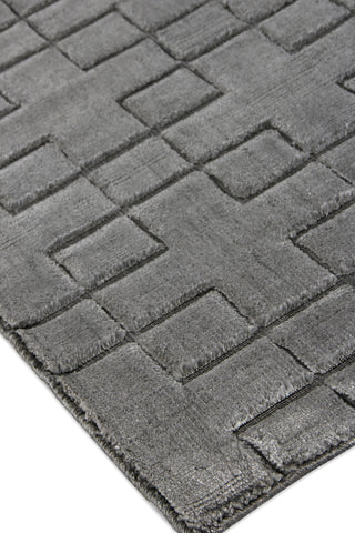 Exquisite Rugs Smooch Geo 5094 Dark Gray Area Rug Corner Image