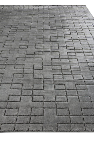 Exquisite Rugs Smooch Geo 5094 Dark Gray Area Rug Closeup Image