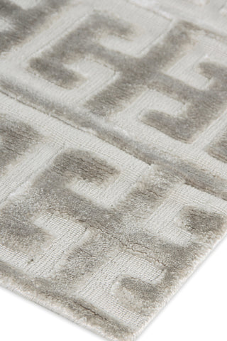 Exquisite Rugs Smooch Geo 5163 Silver Area Rug Corner Image