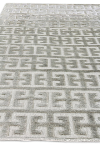 Exquisite Rugs Smooch Geo 5163 Silver Area Rug Closeup Image