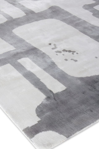 Exquisite Rugs Koda 5179 Ivory/Silver Area Rug Corner Image
