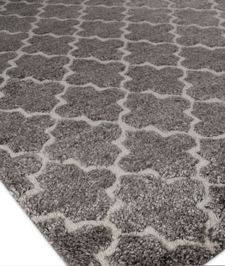 Exquisite Rugs Lux Look 5188 Gray Area Rug Corner Image