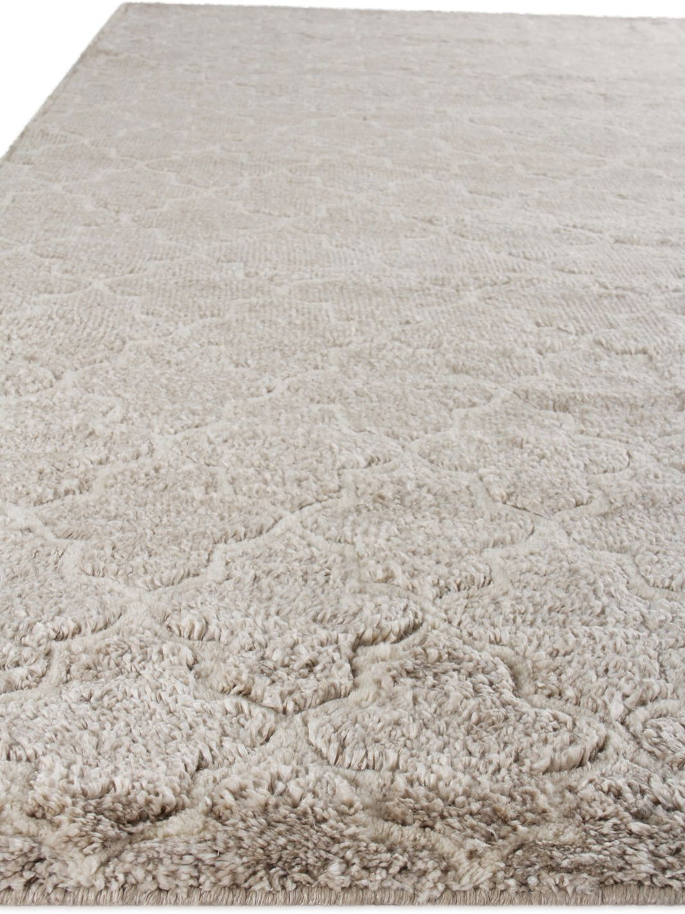 Exquisite Rugs Lux Look 5190 Beige Area Rug Lifestyle Image Feature