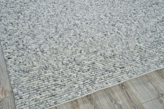 Exquisite Rugs Kaza 5302 Ivory/Silver Area Rug Corner Image
