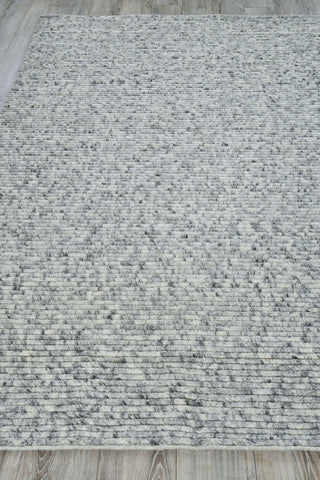 Exquisite Rugs Kaza 5302 Ivory/Silver Area Rug Closeup Image