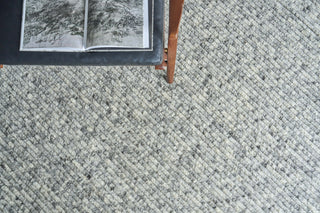 Exquisite Rugs Kaza 5302 Ivory/Silver Area Rug Detail Image