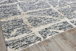 Exquisite Rugs Tahoe 5314 Gray/Ivory Area Rug Corner Image