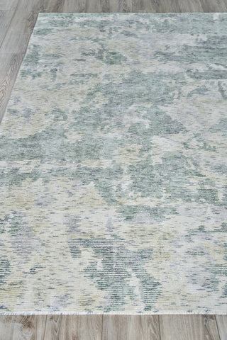 Exquisite Rugs Mineral 5358 Green Area Rug Closeup Image