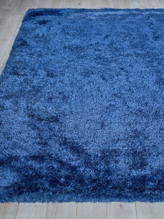 Exquisite Rugs Sumo Shag 5381 Navy Area Rug Closeup Image