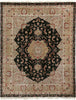 Exquisite Rugs Super Fine Tabriz 5412 Black/Ivory Area Rug main image