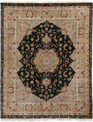 Exquisite Rugs Super Fine Tabriz 5412 Black/Ivory Area Rug main image