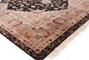 Exquisite Rugs Super Fine Tabriz 5412 Black/Ivory Area Rug Corner Image