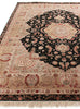 Exquisite Rugs Super Fine Tabriz 5412 Black/Ivory Area Rug Pile Image