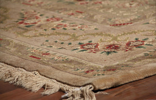 Exquisite Rugs Super Fine Tabriz 5416 Ivory Area Rug Corner Image
