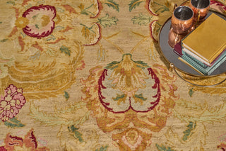 Exquisite Rugs Polonaise 5421 Beige/Peach Area Rug Lifestyle Image Feature