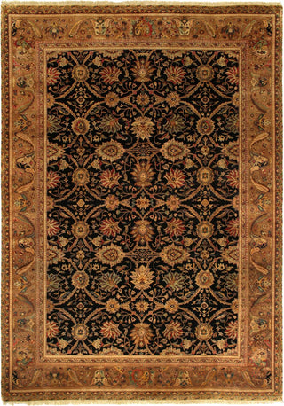 Exquisite Rugs Super Fine Tabriz 5432 Black/Gold Area Rug main image