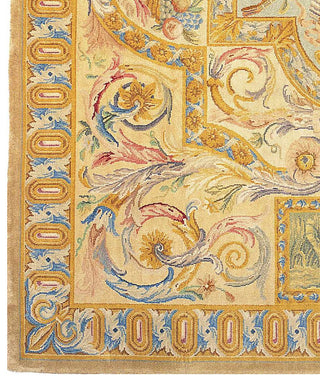Exquisite Rugs Super Fine Tabriz 5441 Cream Area Rug Corner Image