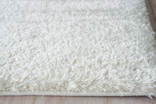 Exquisite Rugs Luxe Shag 5494 Ivory Area Rug Closeup Image