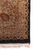 Exquisite Rugs Super Fine Tabriz 5496 Black Area Rug Closeup Image