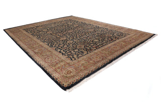 Exquisite Rugs Super Fine Tabriz 5496 Black Area Rug Pile Image