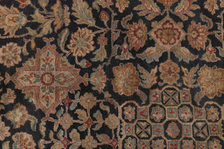 Exquisite Rugs Super Fine Tabriz 5496 Black Area Rug Lifestyle Image Feature