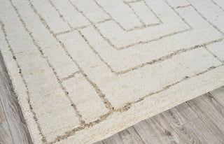 Exquisite Rugs Tahoe 5557 White/Beige Area Rug Corner Image