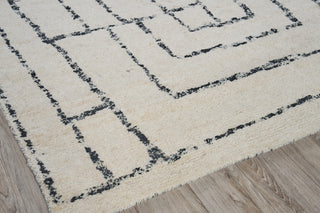 Exquisite Rugs Tahoe 5559 Ivory/Black Area Rug Corner Image