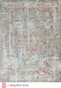 The Met X Exquisite Rugs Antique Loom 5572 Rust/Light Blue Area Rug